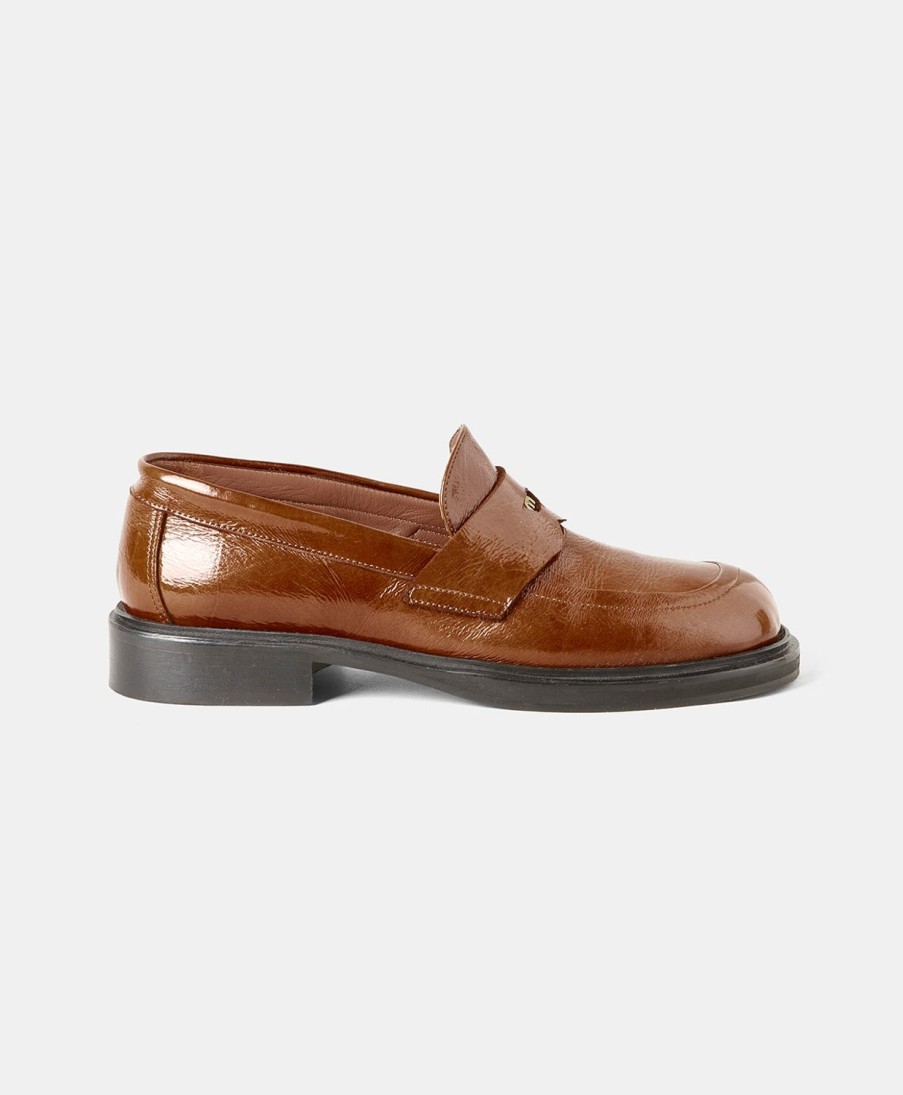 Shoes And Accessories Momoni | Sofian Mocassin In Naplak Leather - Burnt