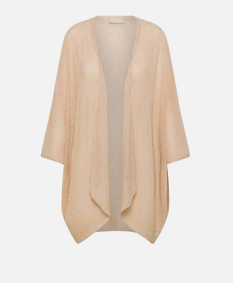 Clothing Momoni | Divina Cardigan Lurex Ribbed - Powder Pink