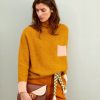 Clothing Momoni | Elie Knitwear In Colour Block Baby Alpaca - Camel