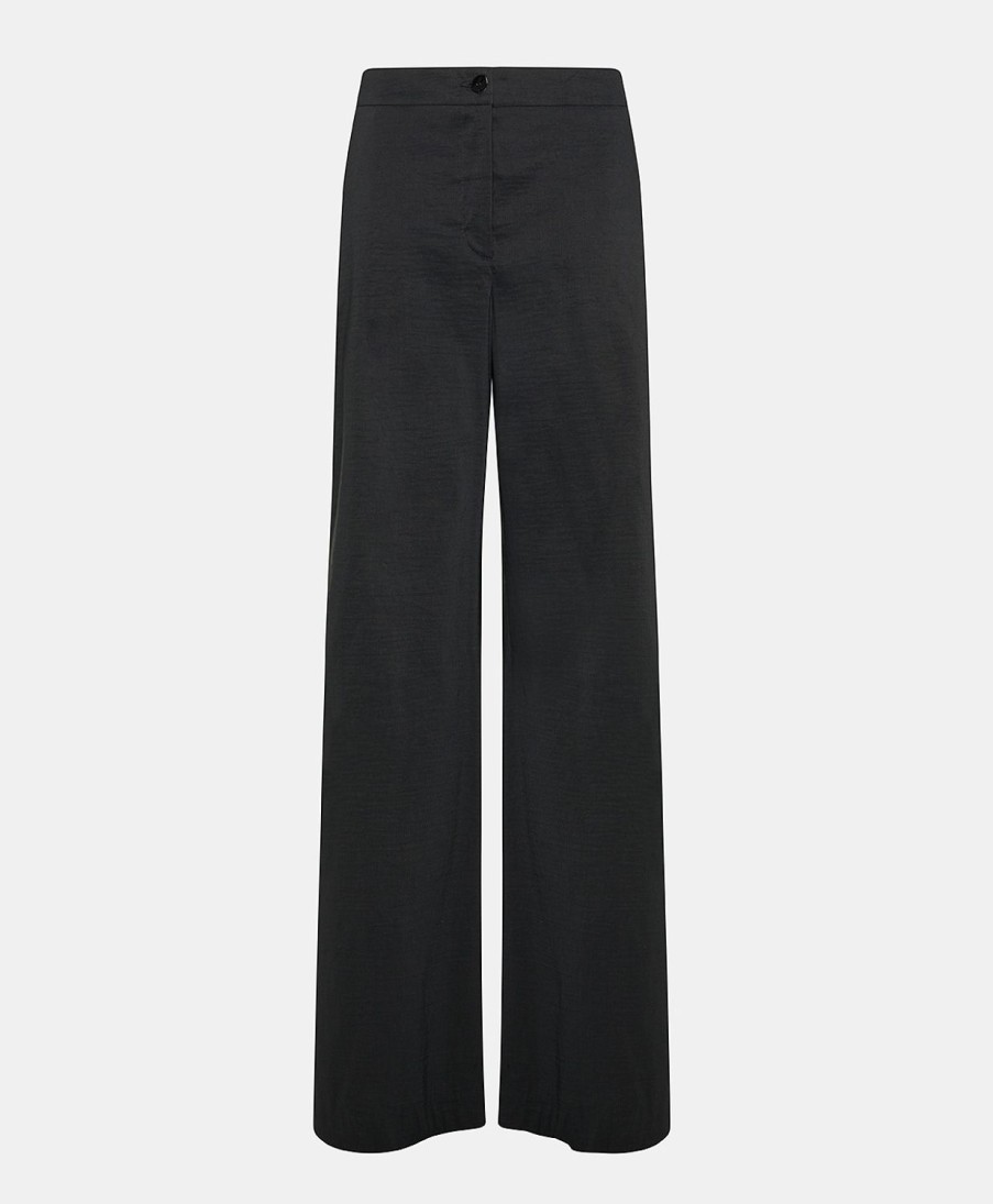 Clothing Momoni | Candeo Pant In Cotton Linen - Black