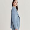 Clothing Momoni | Dayton Jacket In Cupro Jacquard - Light Blue