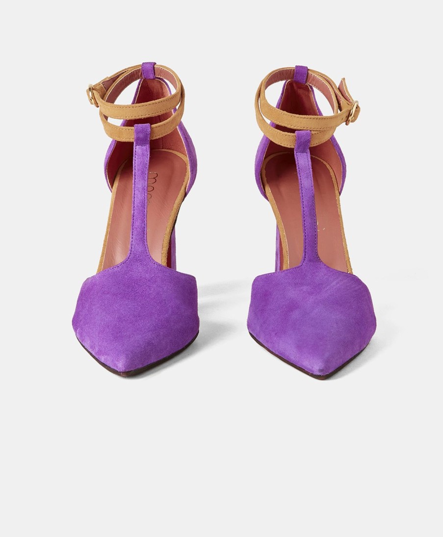 Shoes And Accessories Momoni | Josselin Decollete' With Suede Slingback - Violet