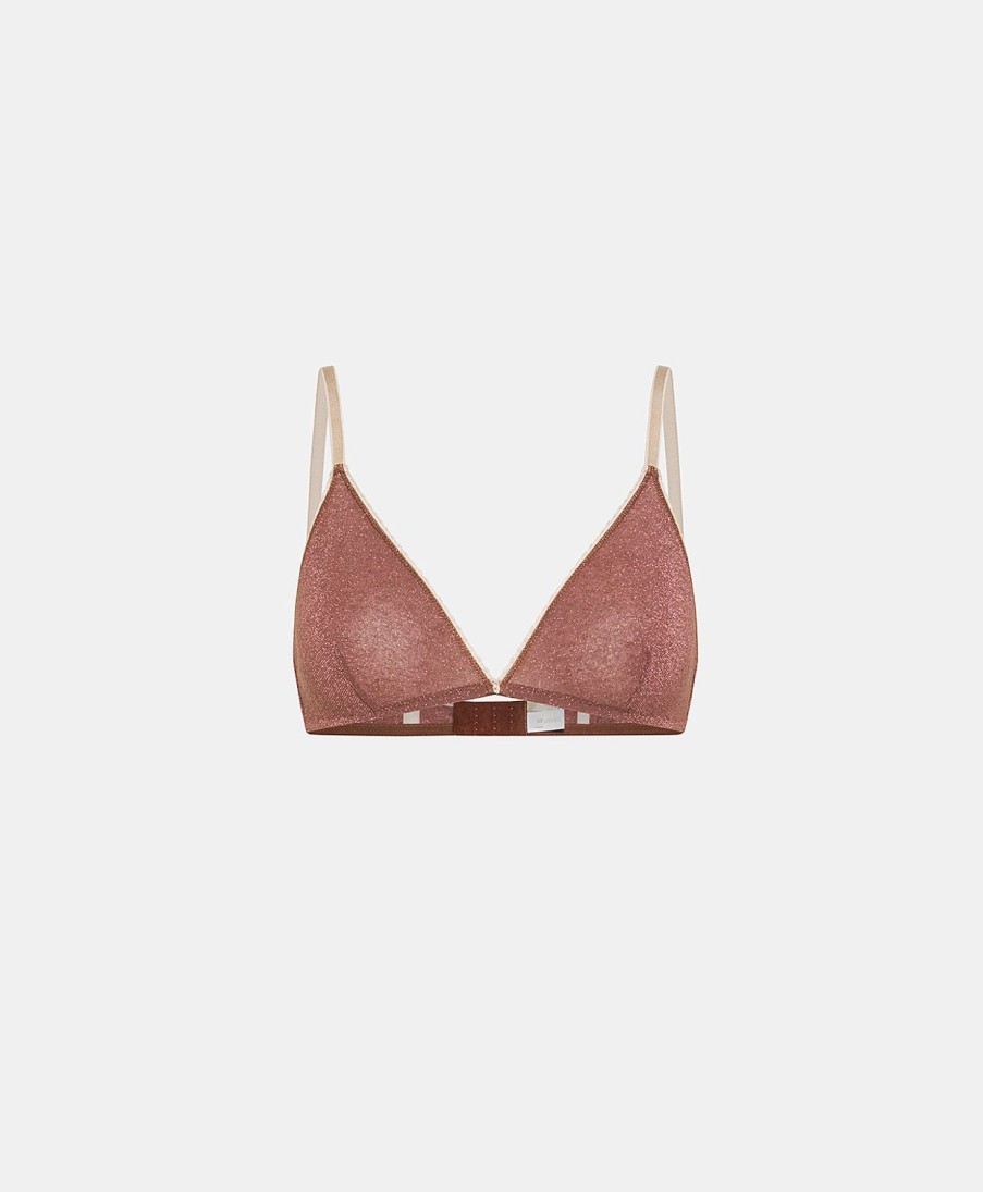 Underwear Momoni | Amethist Bra In Lurex Jersey - Earth Brown