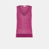 Clothing Momoni | Graziosa Knitwear In Linen - Cyclamen