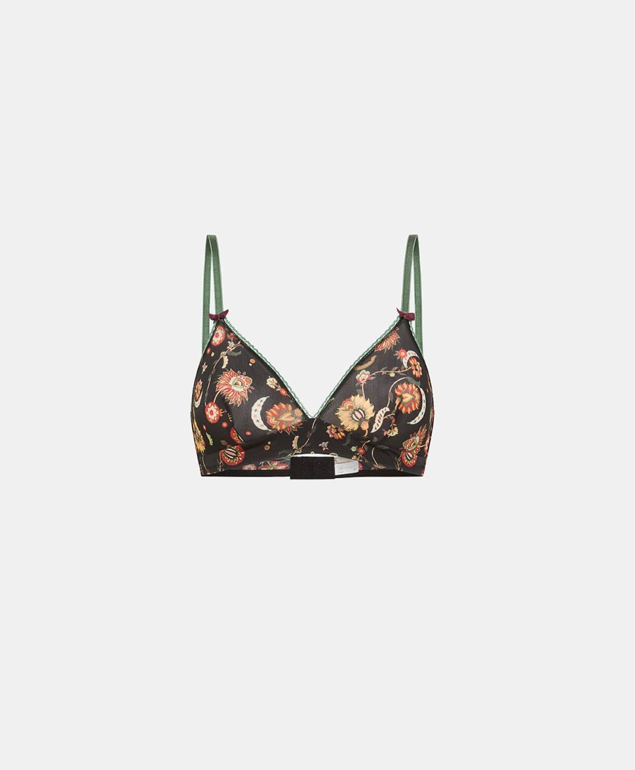 Underwear Momoni | Tutu Bra In Printed Nylon - Multicolor Black