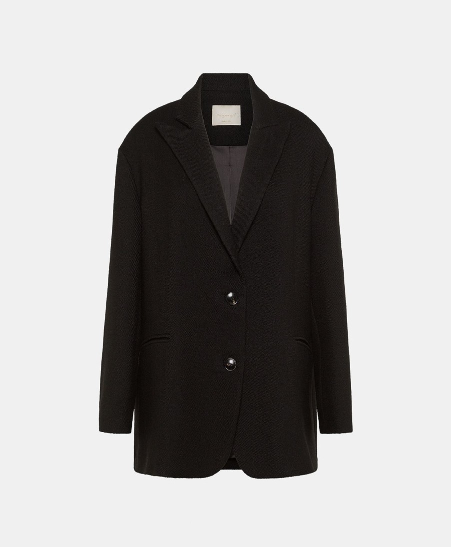 Clothing Momoni | Philippe Jacket In Doubleface Wool Twill - Black