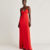 Clothing Momoni | Jolie Dress In Plain Acetate Silk - Azalea