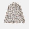 Clothing Momoni | Arles Shirt In Printed Silk Twill - Cream/Burgundy