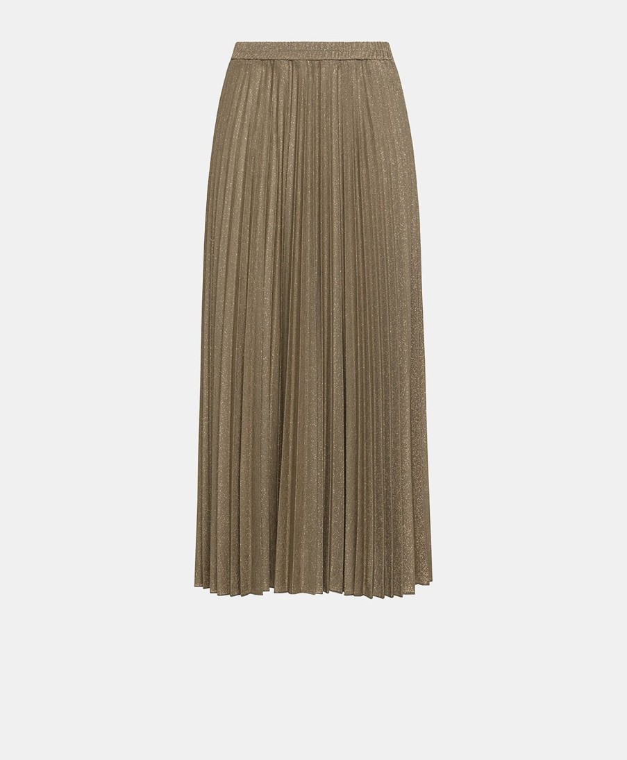 Clothing Momoni | Emi Skirt In Lurex Jersey - Mud