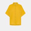 Clothing Momoni | Elafonissi Shirt In Linen - Sunshine Yellow