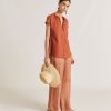 Clothing Momoni | Artora Shirt With Cotton Voile - Terracotta