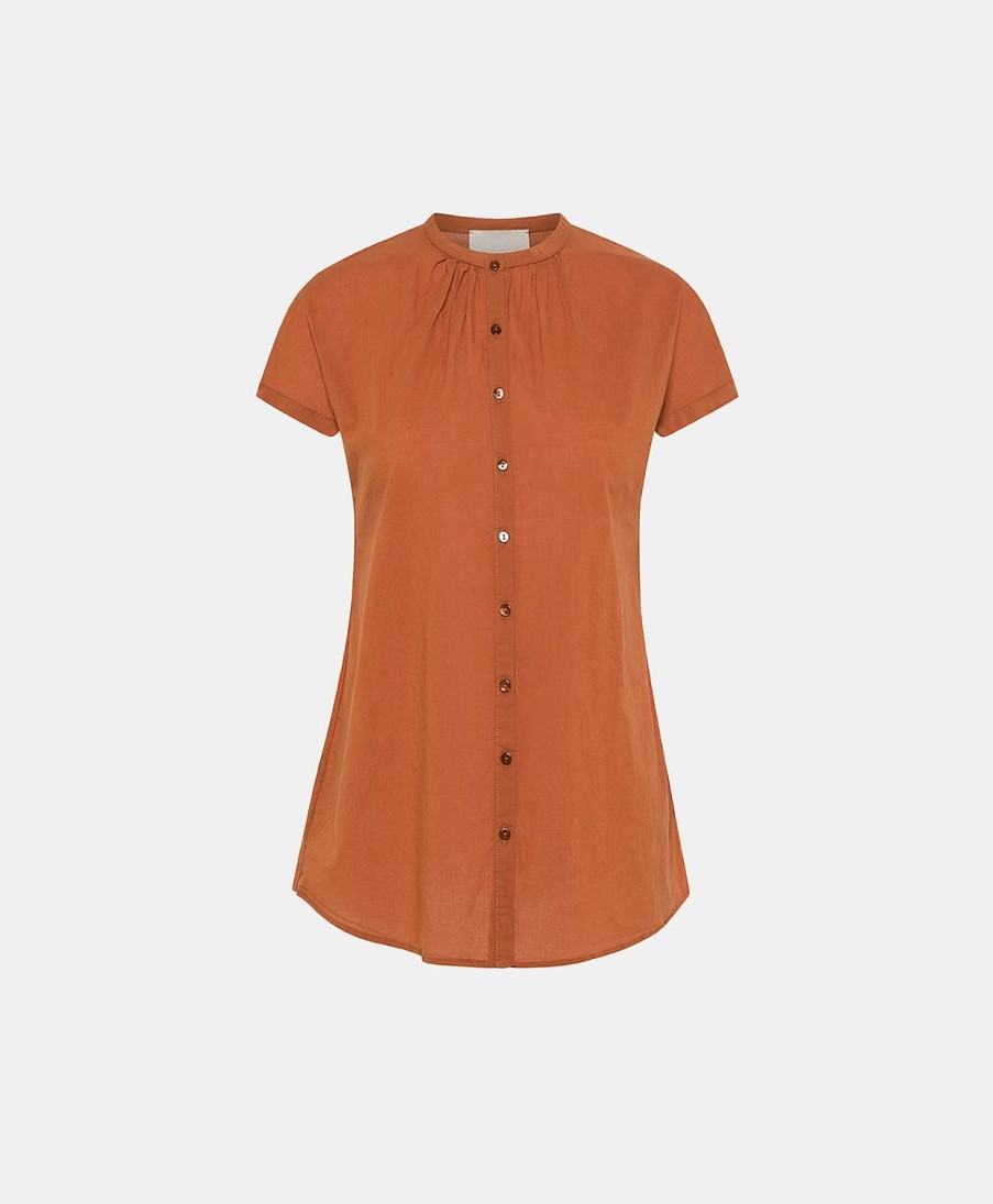 Clothing Momoni | Artora Shirt With Cotton Voile - Terracotta