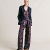 Clothing Momoni | Austin Pant In Silk Twill - Midnight Blue Multicolour